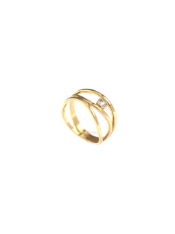 Yellow gold zirconia ring DGC08-15