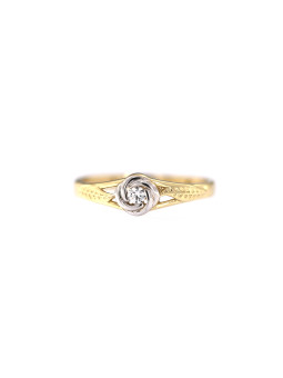 Yellow gold zirconia ring...