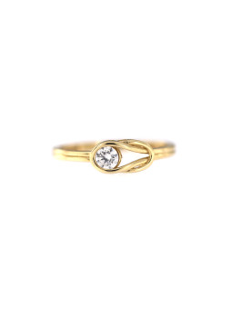 Yellow gold zirconia ring DGC10-11
