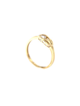 Yellow gold zirconia ring DGC10-11
