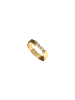 Yellow gold zirconia ring DGC11-03