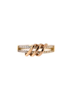 Yellow gold zirconia ring DGC13-01