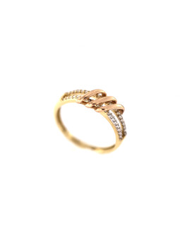 Yellow gold zirconia ring DGC13-01