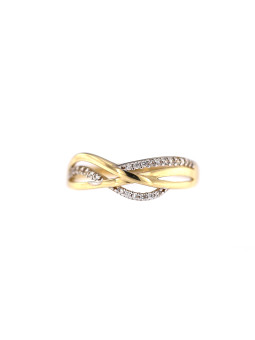 Yellow gold zirconia ring DGC13-03
