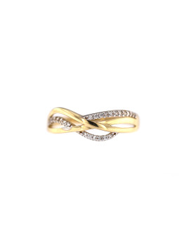 Yellow gold zirconia ring...