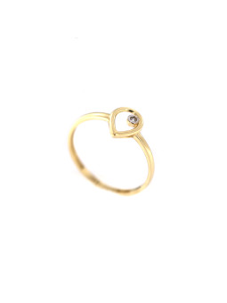 Yellow gold zirconia ring DGC14-02
