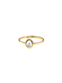 Yellow gold zirconia ring...