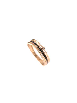 Rose gold zircon ring...