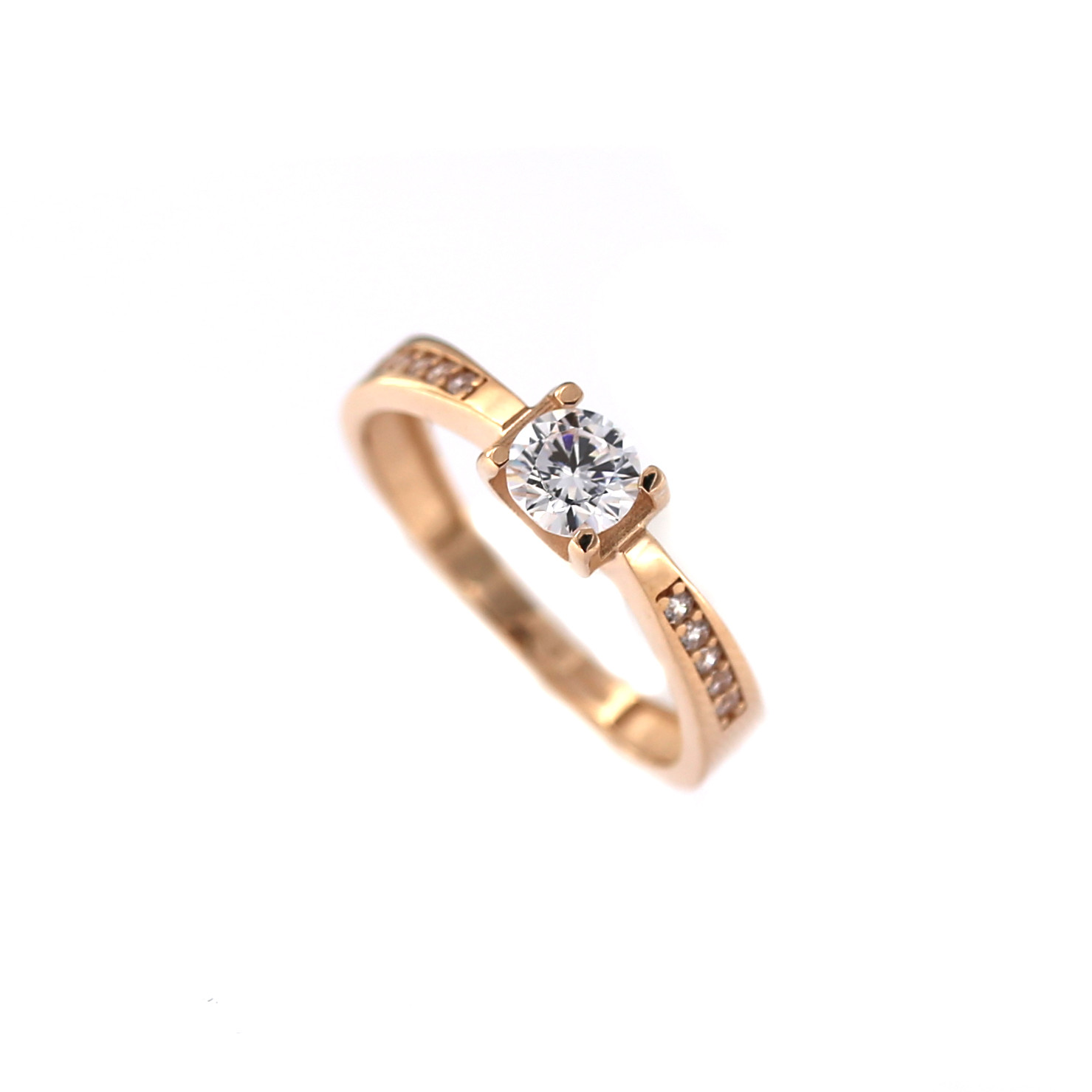 Rose gold engagement ring DRS03-04-28 16.5MM