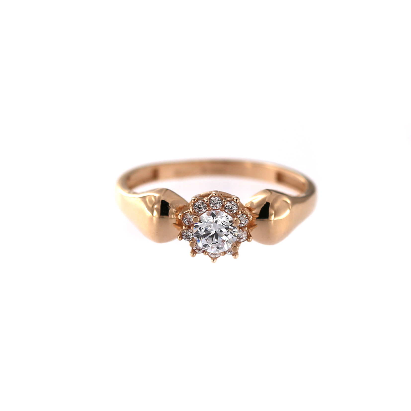 Rose gold engagement ring DRS02-10-05 17MM