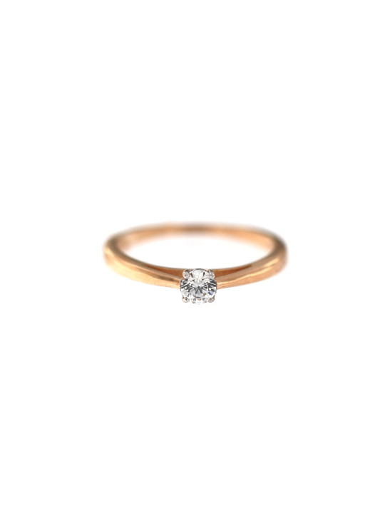 Rose gold zirconia engagement ring DRS01-01-36