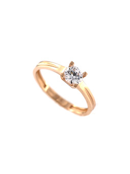 Rose gold zirconia engagement ring DRS01-01-75