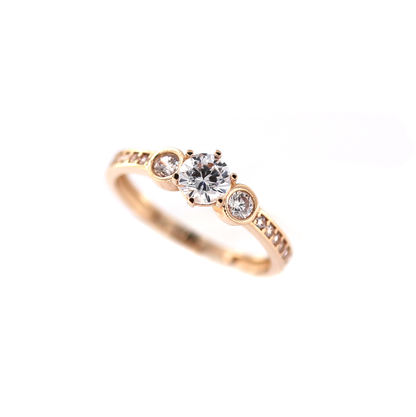 Rose gold zirconia ring DRS03-05-16 17MM