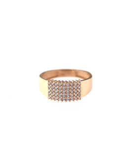 Rose gold zirconia ring DRC04-07 17.5MM