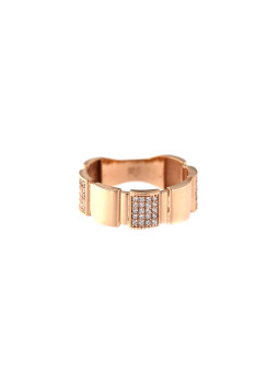 Rose gold zirconia ring DRC04-08 17.5MM