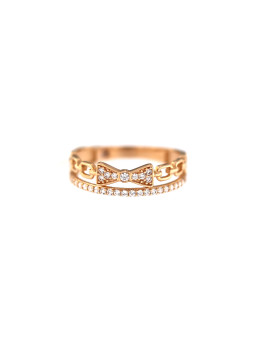 Rose gold zirconia ring DRC06-64