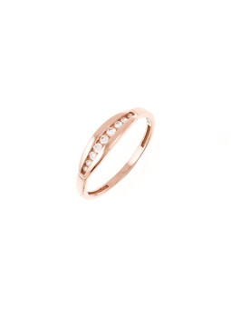 Rose gold zirconia ring DRC06-69