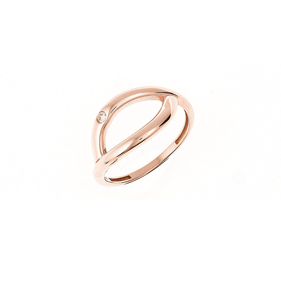 Rose gold zirconia ring DRC09-09 18.5MM