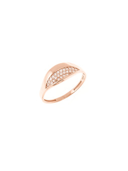 Rose gold zirconia ring DRC11-46 18MM