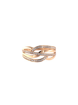 Rose gold zirconia ring DRC11-47