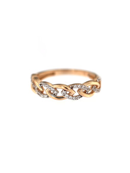 Rose gold zirconia ring DRC14-02