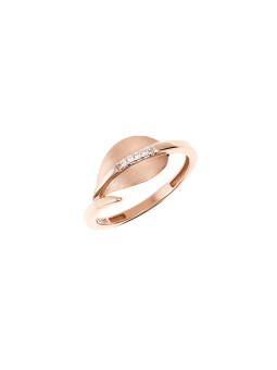 Rose gold zirconia ring DRC15-07 18.5MM