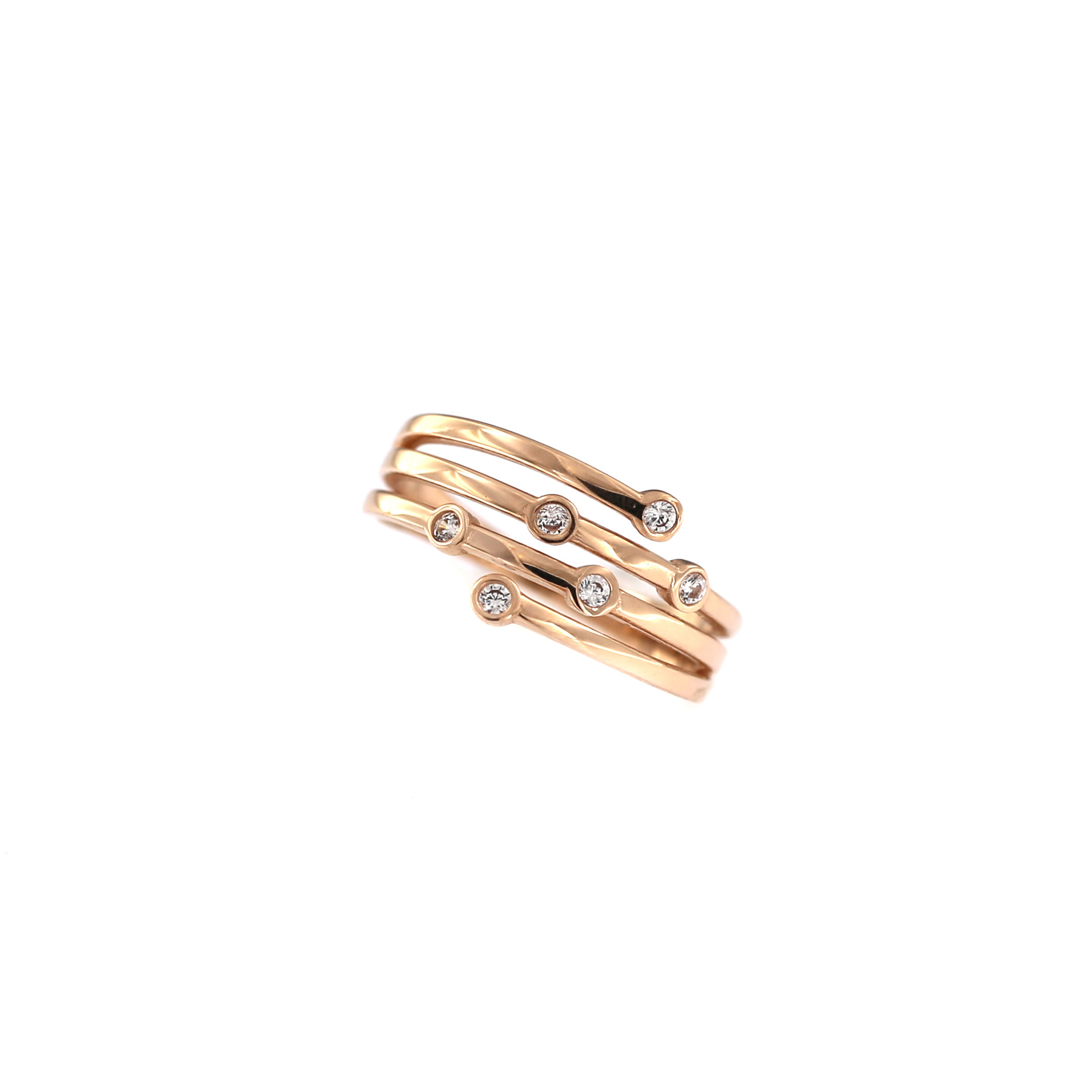 Rose gold zirconia ring DRC19-04