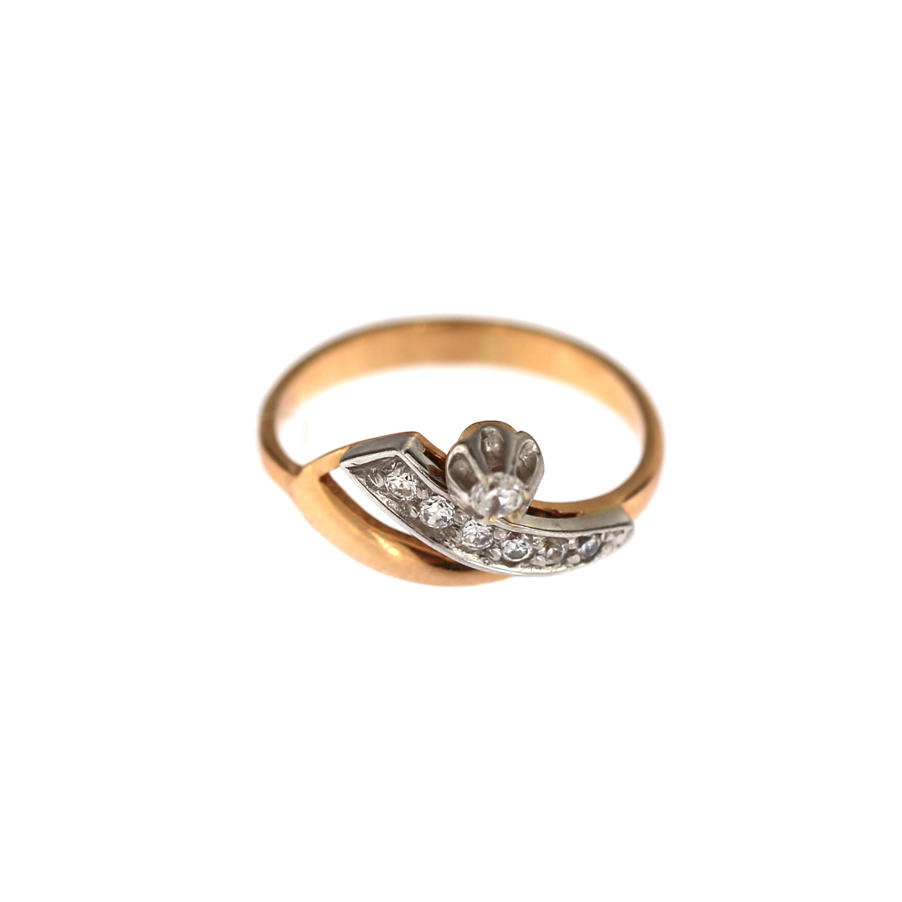 Rose gold zirconia ring DRC24-04