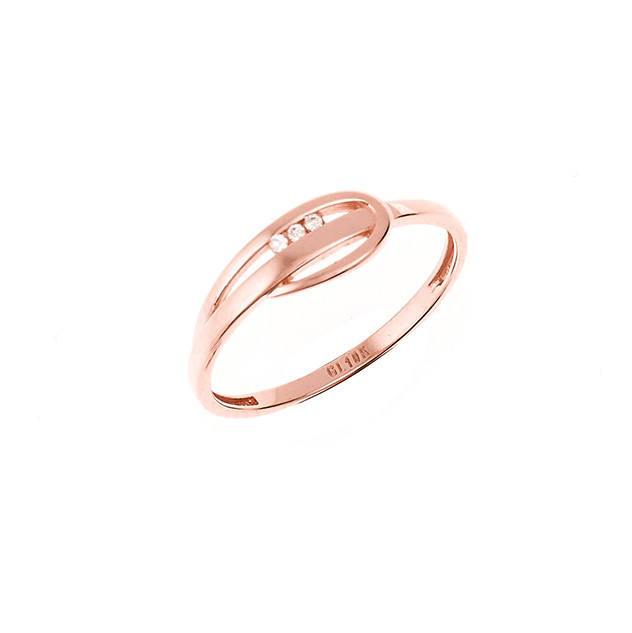 Rose gold zirconia ring DRC26-08 16.5MM