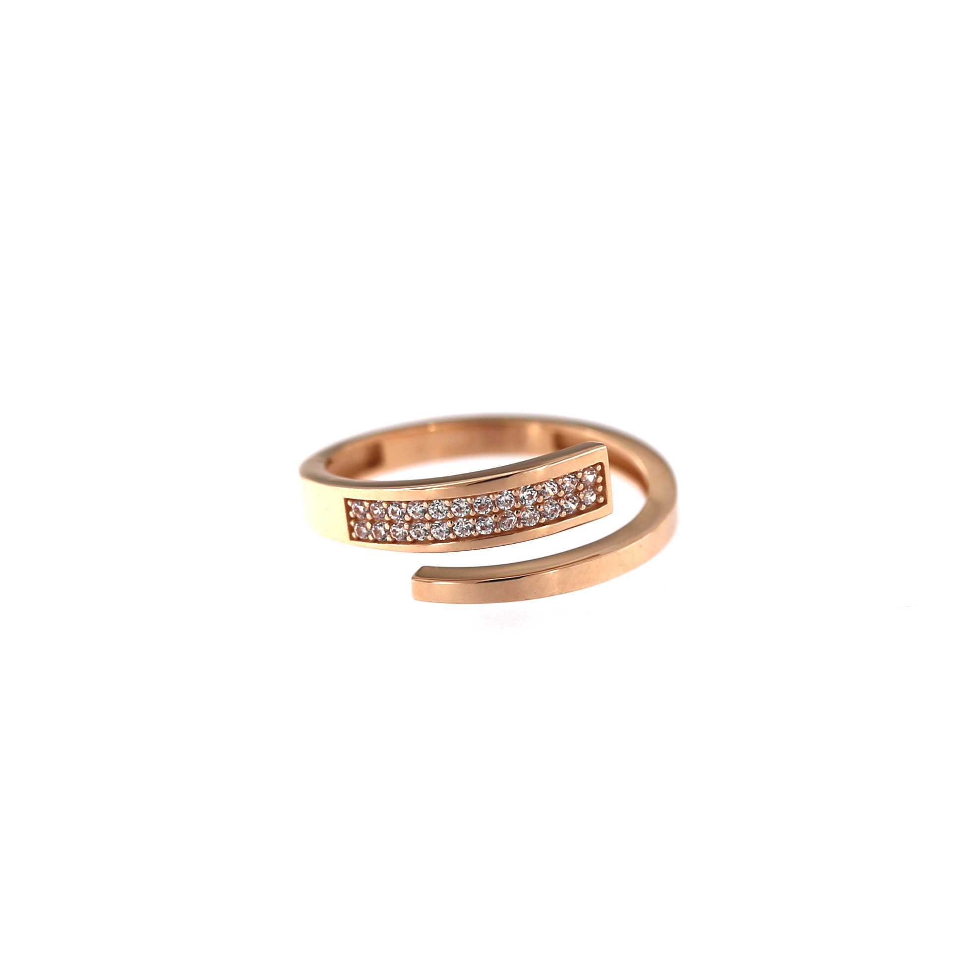 Rose gold zirconia ring DRC28-09 16.5MM