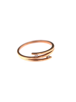 Rose gold zirconia ring DRC29-24 18MM