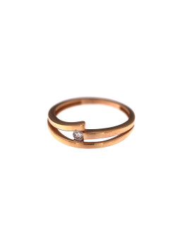 Rose gold zirconia ring DRC29-25