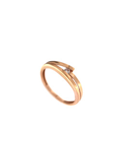Rose gold zirconia ring DRC29-25