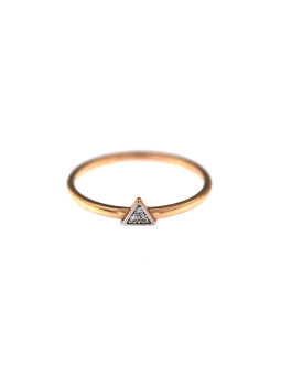 Rose gold zirconia ring DRC31-01