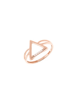 Rose gold zirconia ring DRC31-03 16.5MM