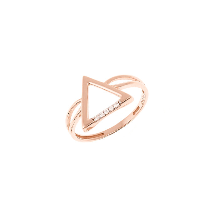 Rose gold zirconia ring DRC31-03 17.5MM