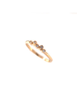Rose gold zirconia ring DRC31-04