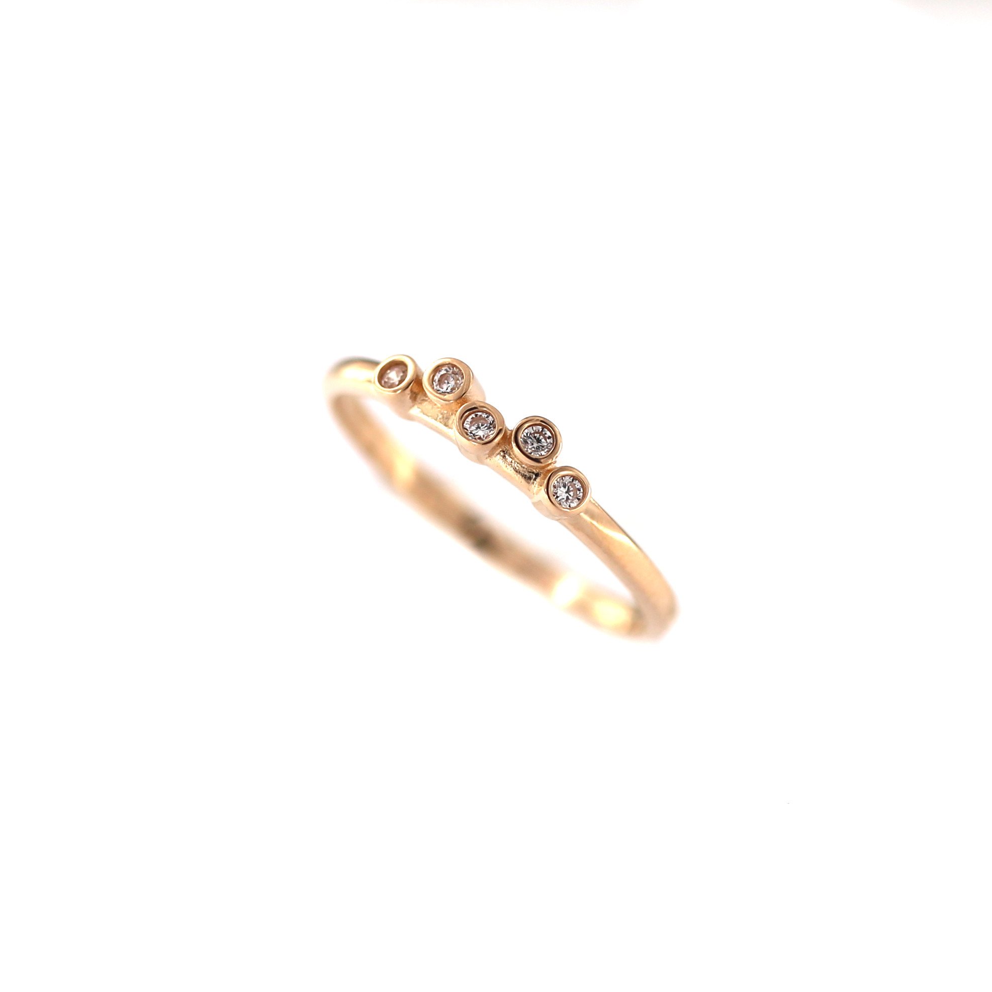 Rose gold zirconia ring DRC31-04 17.5MM