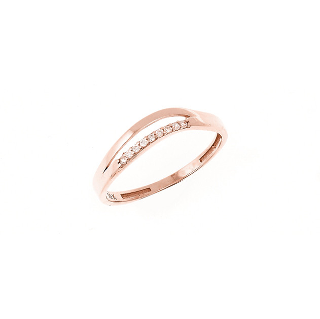 Rose gold zirconia ring DRD09-14 16MM