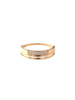 Rose gold zirconia ring DRD09-17 18.5MM