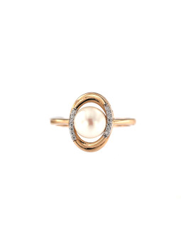 Rose gold pearl ring DRP02-06