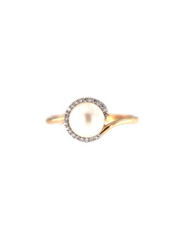 Rose gold pearl ring DRP02-09