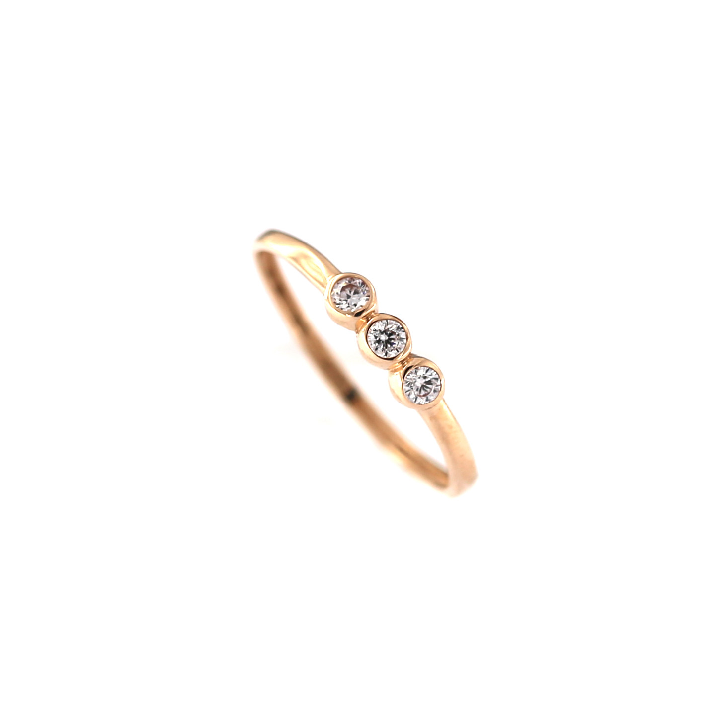 Rose gold zirconia ring DRT01-11 15.5MM