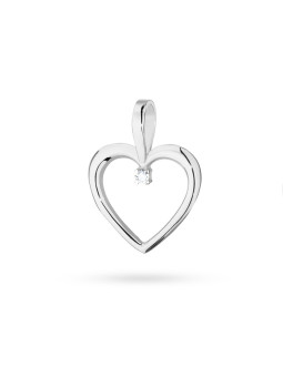 White gold heart-shaped...