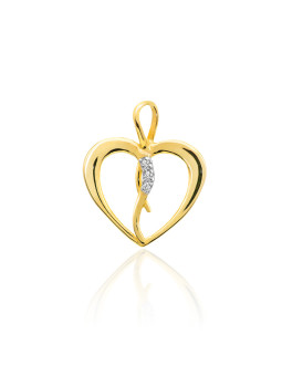Yellow gold diamond pendant...