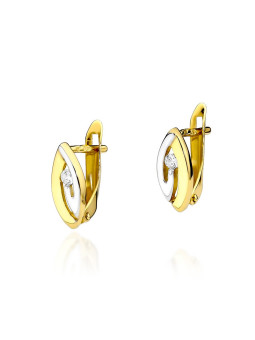 Yellow gold earrings with...