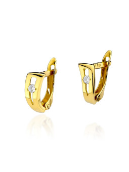 Yellow gold earrings with...