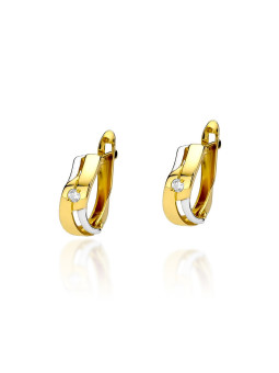 Yellow gold earrings with...