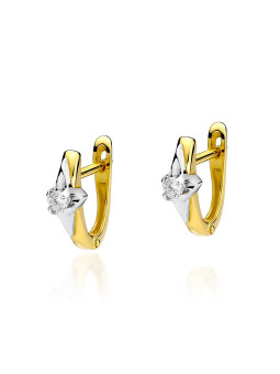 Yellow gold earrings with...