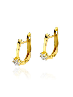 Yellow gold earrings with...
